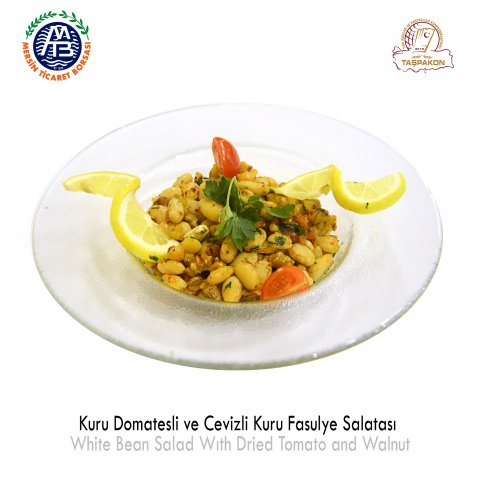 White Bean Salad with Dried Tomato and Walnut