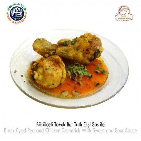 Black-Eyed Pea and Chicken Drumstick with Sweet and Sour Sauce